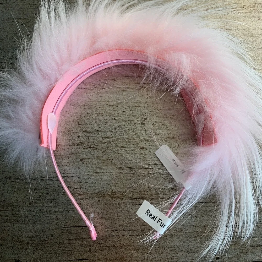 Bari Lynn Girl's Allover Fox Fur Headband
